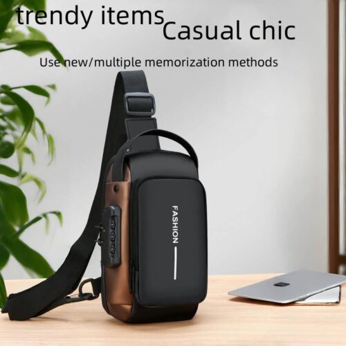 Mens Chest Bag Single-shoulder Crossbody Bag Waterproof And Abrasion-resistant