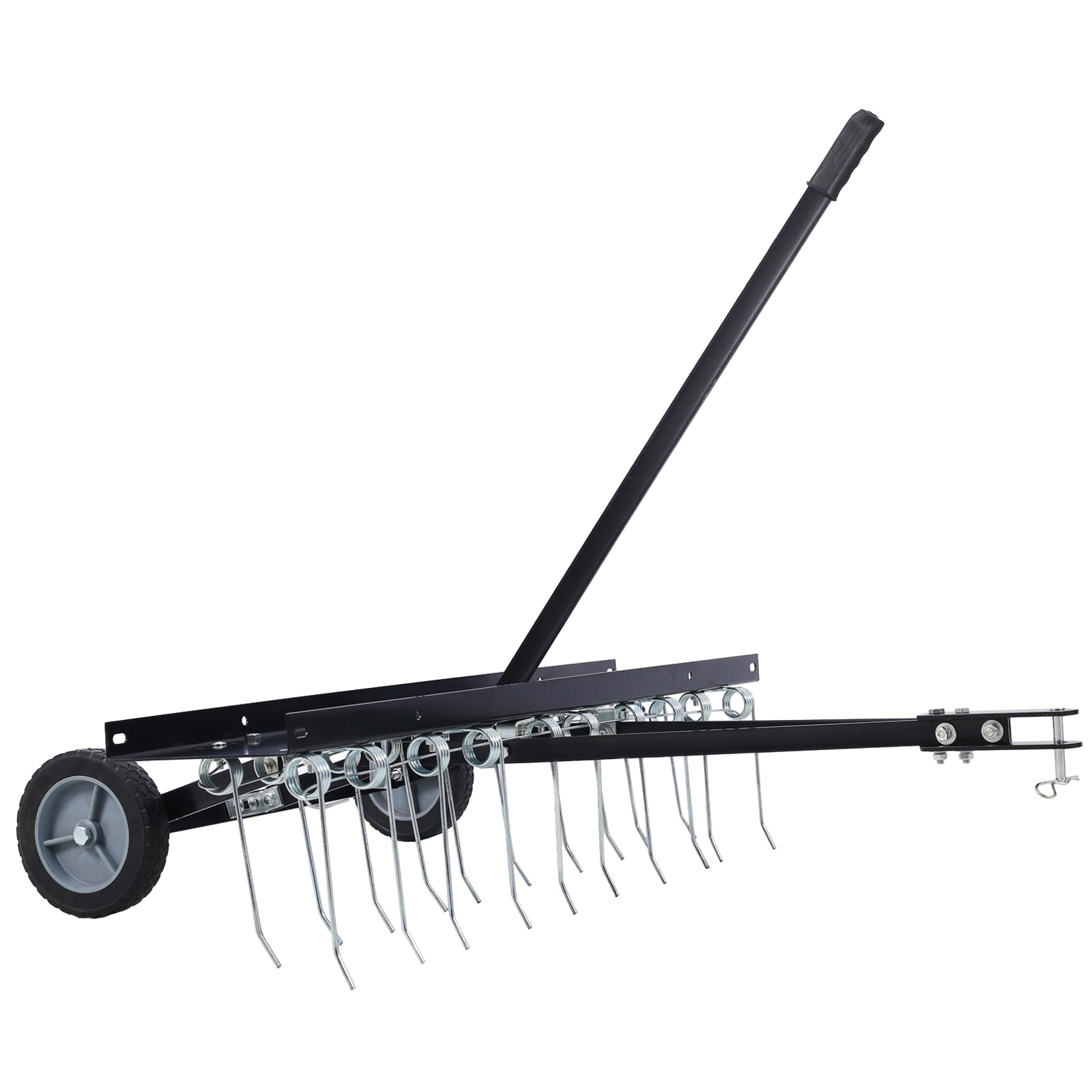 40-Inch Lawn Sweeper Tow Behind Dethatcher, Landscape Tractor Rake - Image 9